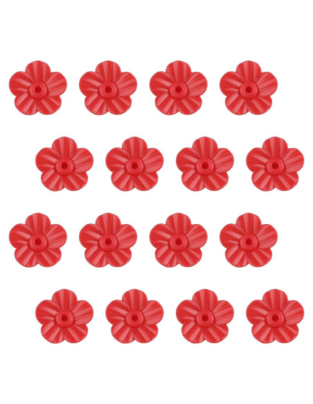 Juego de 16 Flores Rojas para Alimentadores de Colibríes - Salbsever Juego de 16 Flores Rojas para Alimentadores de Colibríes - Salbsever