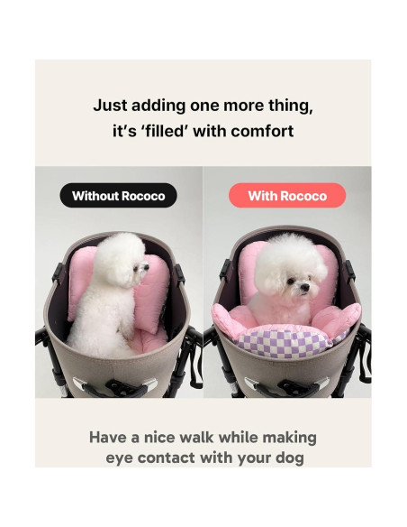 Cojín de Espalda para Carro de Mascotas Harryspet Gris