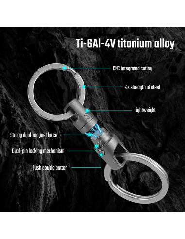 Llave Rápida de Titanio KeyUnity KA45 con Liberación Magnética