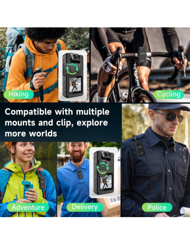 Cámara Corporal Wevoor A53 HD 1296P 64GB Visión Nocturna