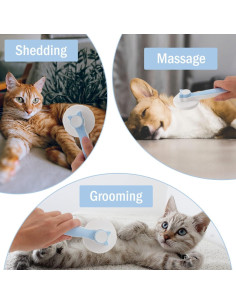 Cepillo Acicalador Suave S Y Technology para Gatos y Perros Azul 2