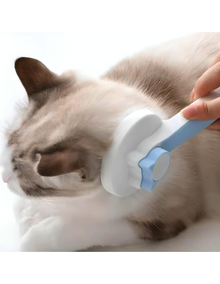 Cepillo Acicalador Suave S Y Technology para Gatos y Perros Azul