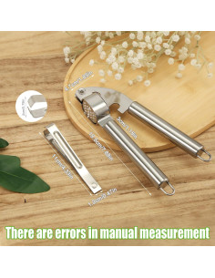 Juego de prensa y pelador de ajo PEUTIER de acero inoxidable 2