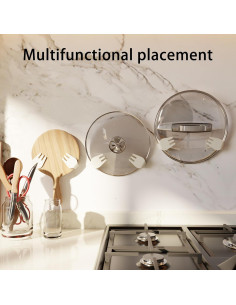 Organizador de Tapas de Olla Li & Zhao Montaje en Pared Blanco 2