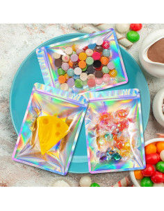 Bolsas Holográficas Transparentes FUNFERY 10.16x15.24cm 50 Unidades 2