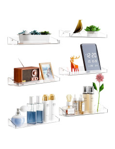 Estantes flotantes Kutesna de acrílico 15x4" (set de 6)