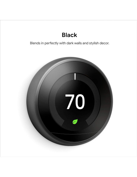Termostato Aprendizaje Nest Google 3ra Generación Negro