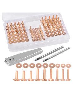 Kit de Remaches de Cobre JUNESunShine 40 Piezas para Cuero