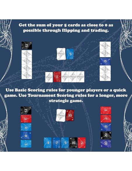 Nilsum - Juego de Estrategia Familiar - 50 Cartas 6,35x8,89 cm