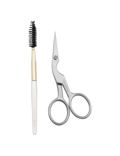 Tijeras y Cepillo para Cejas Tweezerman - Acero Inoxidable