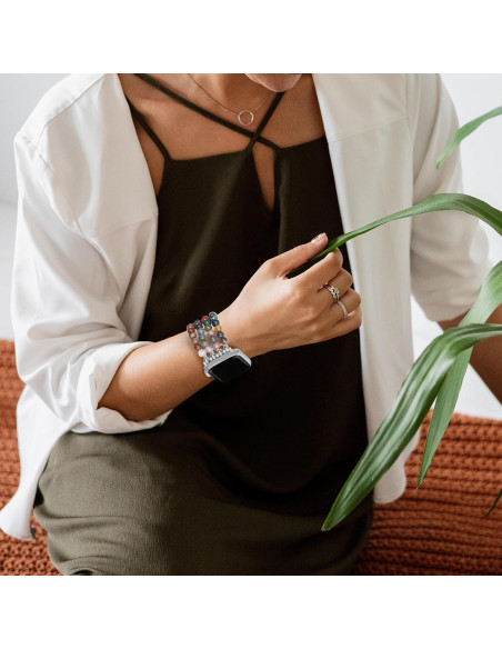 Correa de Reloj Beaded Newlibery para Apple Watch 38-42mm