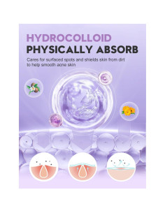 Parches para Granos WakeALL 108 Pcs Hidrocoloides 5 Tamaños 2