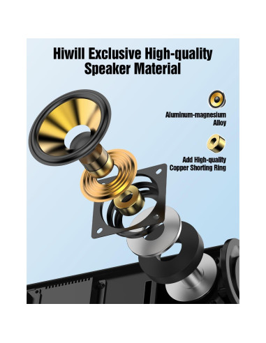 Barra de Sonido Hiwill A51 5.1ch Dolby Atmos con Subwoofer 13.3cm