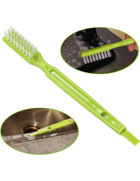 Cepillo Limpiador de Lechada Living&Giving Verde 3 en 1