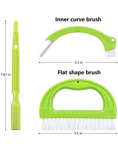 Cepillo Limpiador de Lechada Living&Giving Verde 3 en 1