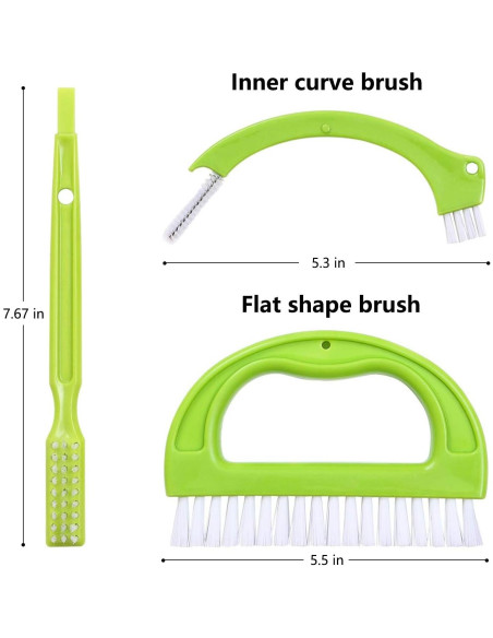 Cepillo Limpiador de Lechada Living&Giving Verde 3 en 1