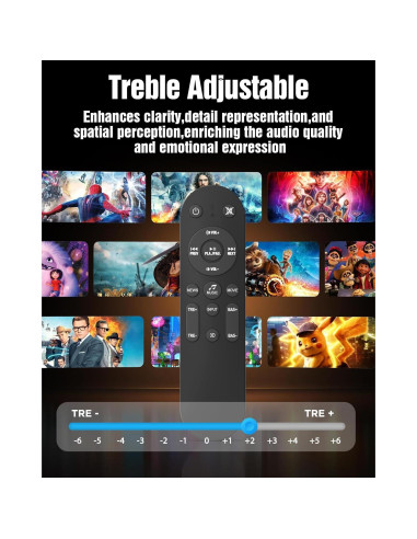 Barra de Sonido Hiwill A51 5.1ch Dolby Atmos con Subwoofer 13.3cm