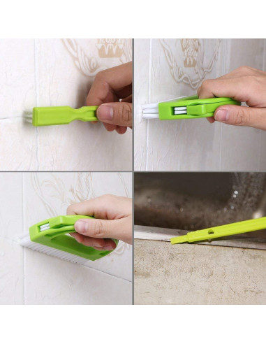 Cepillo Limpiador de Lechada Living&Giving Verde 3 en 1