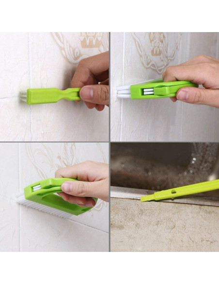 Cepillo Limpiador de Lechada Living&Giving Verde 3 en 1