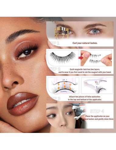 Pestañas Magnéticas Wispy TNFVLONEINS con Aplicador 14cm