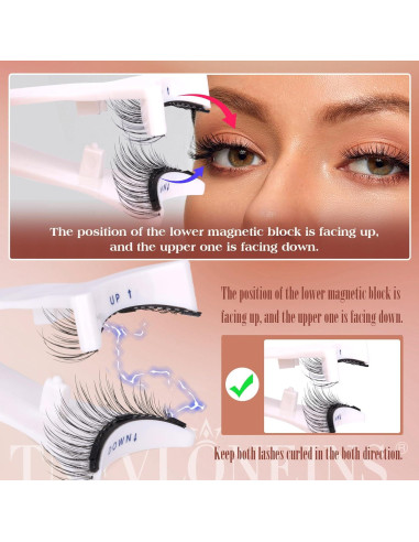 Pestañas Magnéticas Wispy TNFVLONEINS con Aplicador 14cm