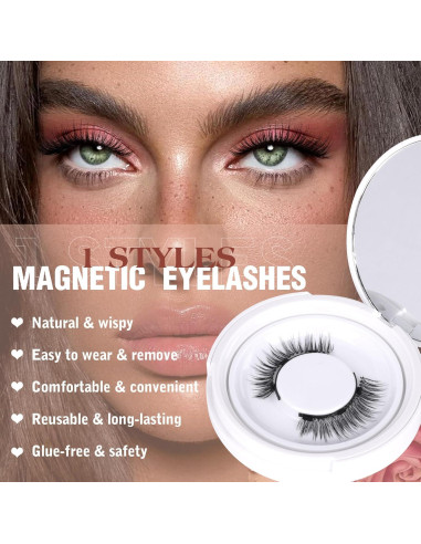 Pestañas Magnéticas Wispy TNFVLONEINS con Aplicador 14cm