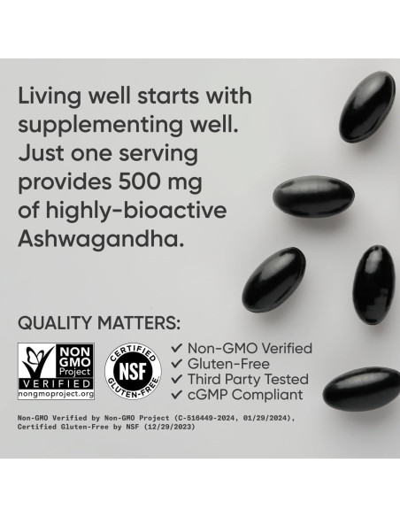 Softgels de Ashwagandha Sports Research 60 Cápsulas Veganas