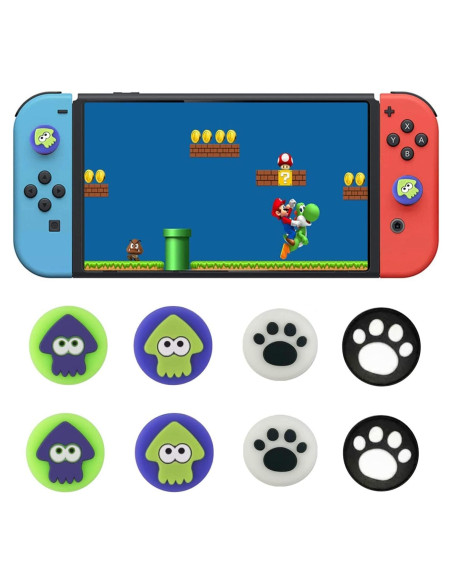Cubierta de agarre de pulgar Jaeespon para Nintendo Switch - 8 piezas