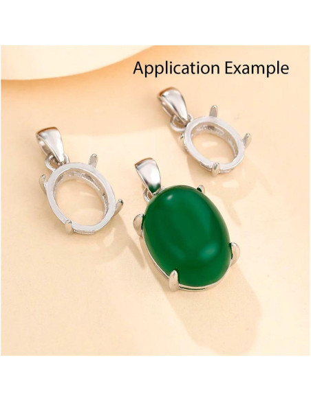 2 Piezas Bisel Ovalado 10x8mm Plata Esterlina 925 Hipoalergénica