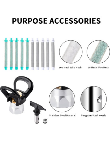 Kit Pistola Pulverización Sin Aire Dotool RP821 5 Puntas 10 Filtros