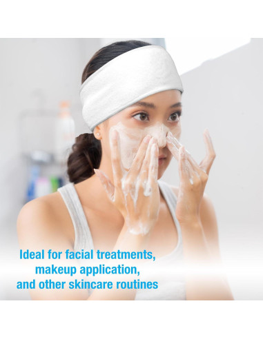 Cinta para la cabeza de microfibra Eurow Luxe blanca 61 cm