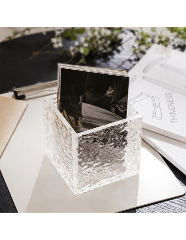 Soporte para Control Remoto AIYIZE Acrílico Textura Piedra 10x10x10cm