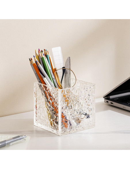 Soporte para Control Remoto AIYIZE Acrílico Textura Piedra 10x10x10cm Soporte para Control Remoto AIYIZE Acrílico Textura Piedra 10x10x10cm