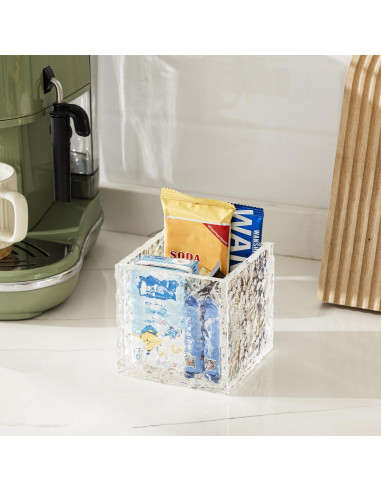 Soporte para Control Remoto AIYIZE Acrílico Textura Piedra 10x10x10cm