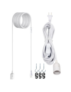 Cable de Lámpara Colgante JACKYLED 6.1m con Interruptor E26/E27