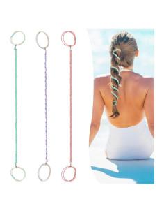 Tiras de Cabello Espiral FVOLREM 66 cm Multicolor - 3 Pcs