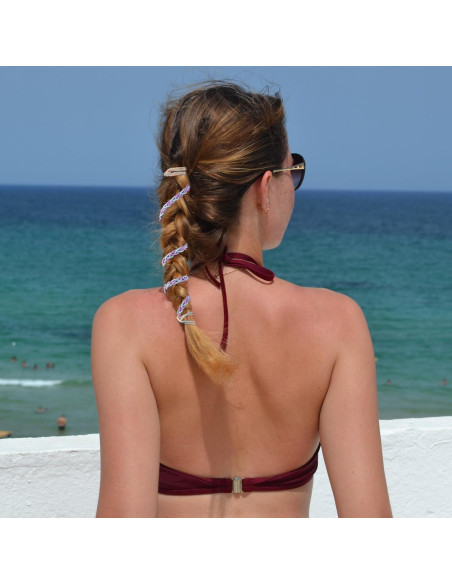 Tiras de Cabello Espiral FVOLREM 66 cm Multicolor - 3 Pcs