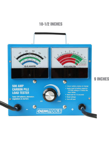 Probador de Carga de Batería OEMTOOLS 24336 500A 12V