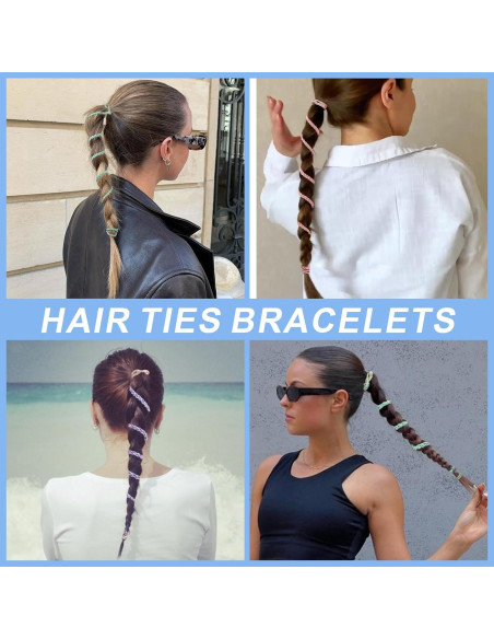 Tiras de Cabello Espiral FVOLREM 66 cm Multicolor - 3 Pcs