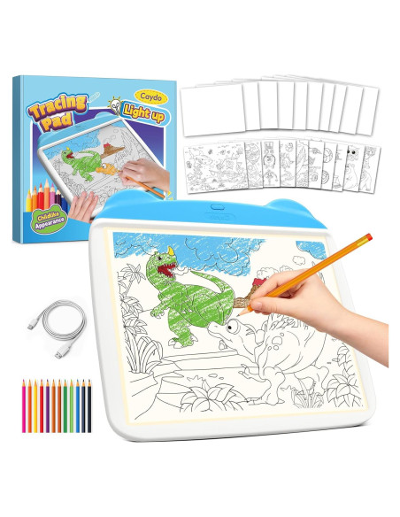 Almohadilla de Dibujo Iluminada Caydo 31.5x22.1cm Azul