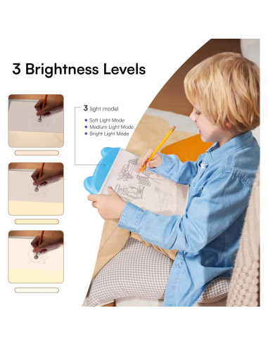 Almohadilla de Dibujo Iluminada Caydo 31.5x22.1cm Azul