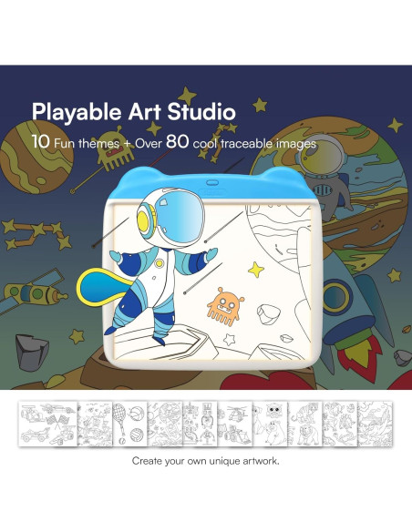 Almohadilla de Dibujo Iluminada Caydo 31.5x22.1cm Azul