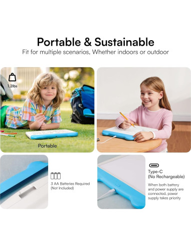 Almohadilla de Dibujo Iluminada Caydo 31.5x22.1cm Azul