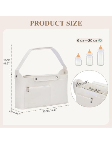 Bolsa Organizadora de Carrito PACMAXI Beige - Fieltro, 7.57L