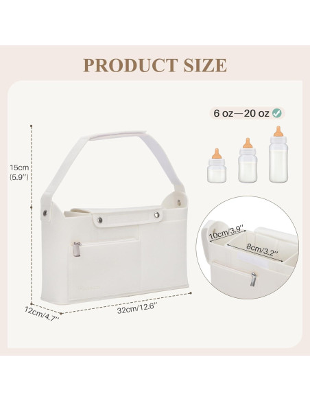 Bolsa Organizadora de Carrito PACMAXI Beige - Fieltro, 7.57L