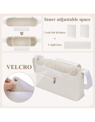 Bolsa Organizadora de Carrito PACMAXI Beige - Fieltro, 7.57L