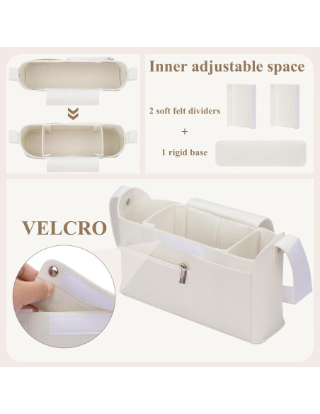 Bolsa Organizadora de Carrito PACMAXI Beige - Fieltro, 7.57L