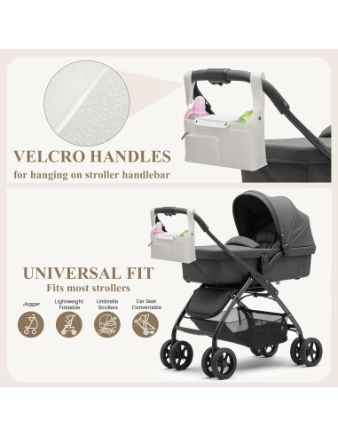 Bolsa Organizadora de Carrito PACMAXI Beige - Fieltro, 7.57L