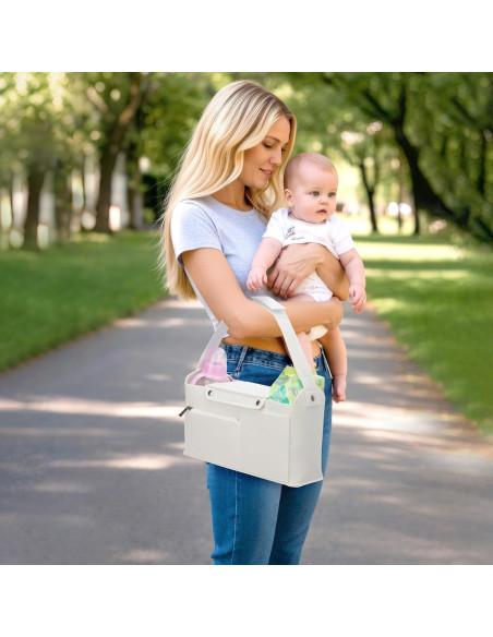 Bolsa Organizadora de Carrito PACMAXI Beige - Fieltro, 7.57L