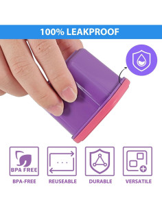 Contenedor de Aderezos Caperci 6 Piezas 90ml Apilables a Prueba de Fugas 2